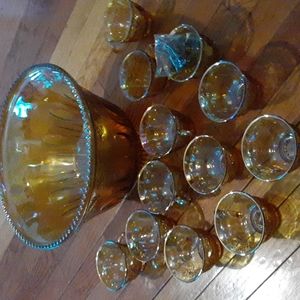 Never used vintagr Indiana glass company 12 piece set from mid70s